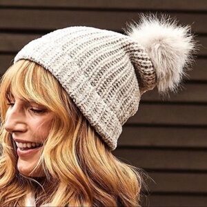 JULES KAE Pom Beanie Light Gray From Winter 2022 Alltrue Box One Size